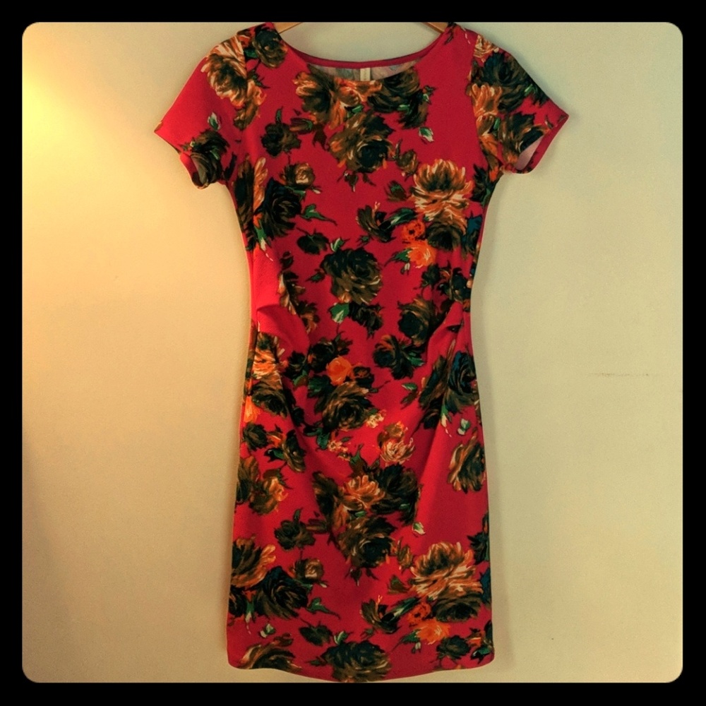 Pink Blush floral bodycon dress